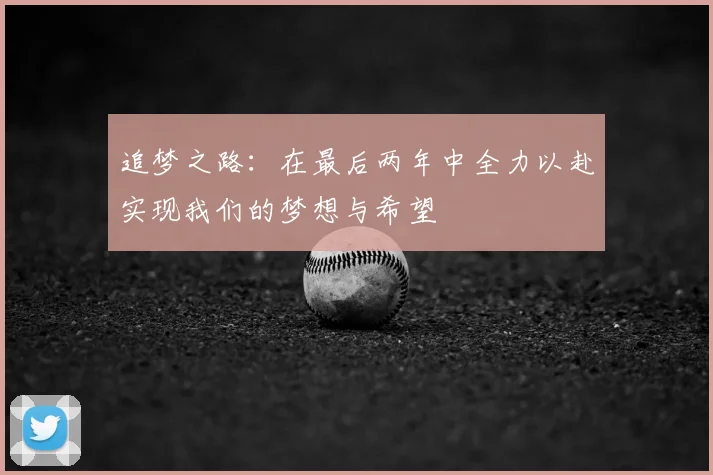 追梦之路：在最后两年中全力以赴实现我们的梦想与希望